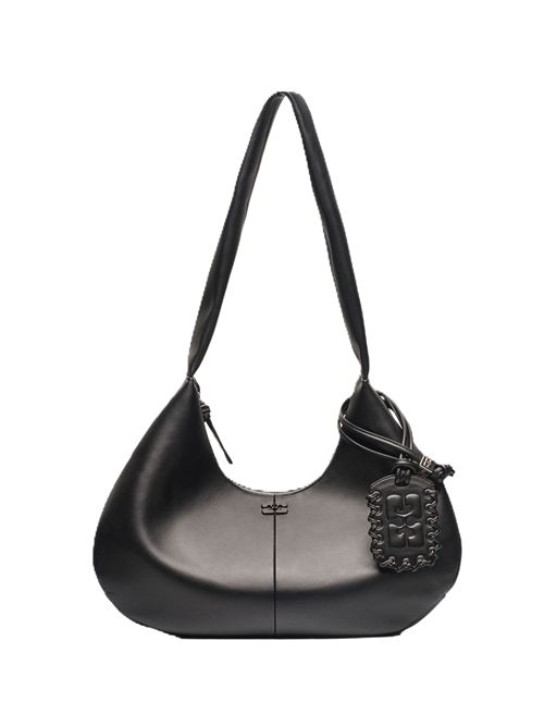 Ganni  borsa Hobo nera media Ganni | A6837BLACK 099